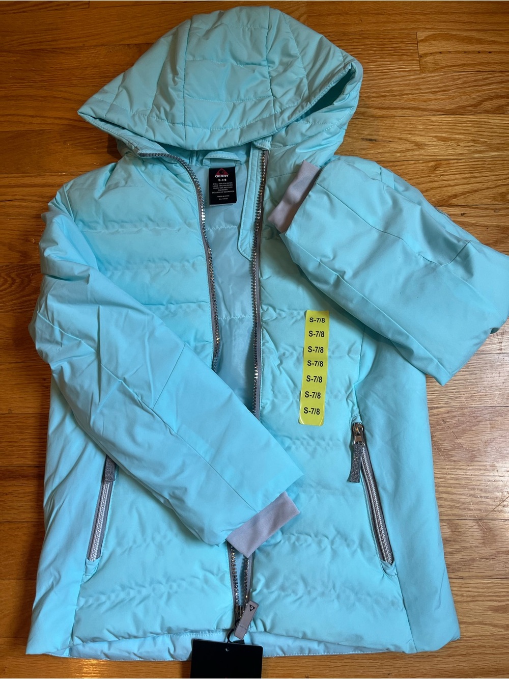 Gerry Weber Girls' Light Aqua Hooded Puffer Jacket